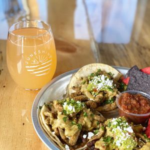 Vegan Cactus Tacos at AquaSol Waterfront Eatery + Bar in Pagosa Springs