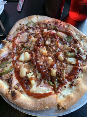 TVPizza dinner  at Yellow Brick Pizza - Rich St in Columbus