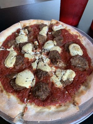 Neat balls pizza   at Yellow Brick Pizza - Rich St in Columbus