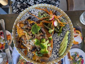 Vegan omelette (chickpea flour base) at The Brewery in Larnaca