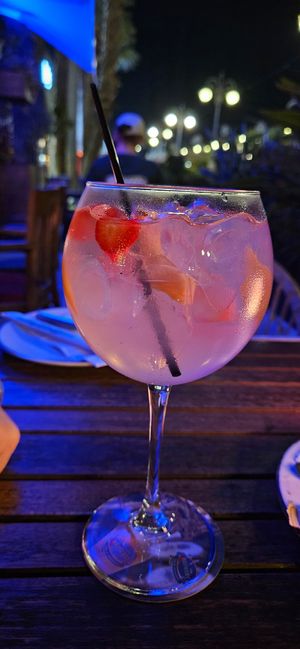 Strawberry gin cocktail at The Brewery in Larnaca