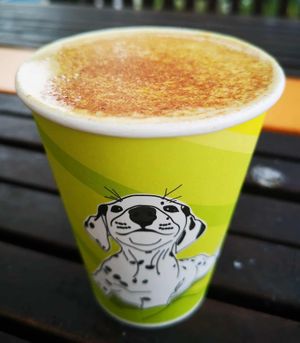 Oat Turmeric Chai Latte at Jaffelato in Rockingham