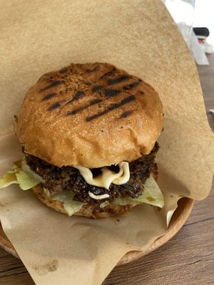 Teriyaki burger   at Sonu Sonu in Fukuoka