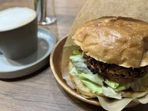 Teriyaki burger   at Sonu Sonu in Fukuoka