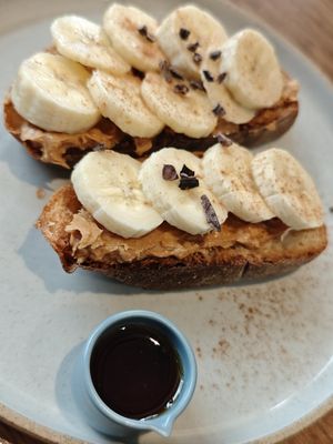 Most delicious peanut butter toast!!! at Sonu Sonu in Fukuoka
