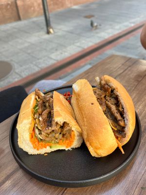 Pepper Beef Bahn Mi  at Ja & Jon Banh Mi in Hobart