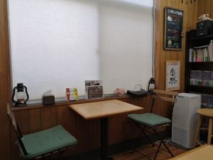 Small seating area at Pumpkin ぱんぷきん in Tokushima