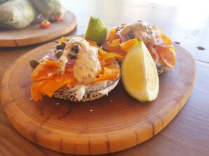 'Salmon' Bagel at The Conscious Kitchen - Kloof St in Cape Town
