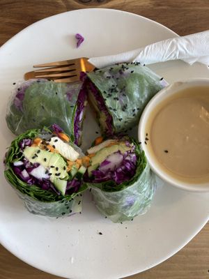 Rice paper rolls at The Conscious Kitchen - Kloof St in Cape Town