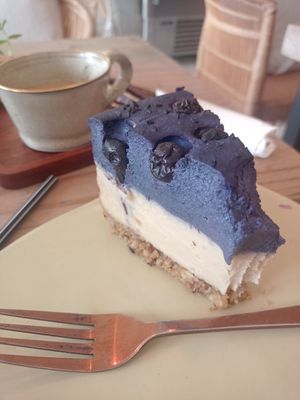 Blueberry cheesecake vegan at The Conscious Kitchen - Kloof St in Cape Town