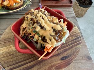 Rainbow bao buns  at The Conscious Kitchen - Kloof St in Cape Town