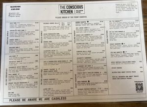 Menu  at The Conscious Kitchen - Kloof St in Cape Town