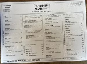 Menu  at The Conscious Kitchen - Kloof St in Cape Town