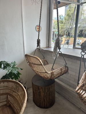 Swing chairs  at The Conscious Kitchen - Kloof St in Cape Town