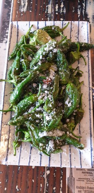 Padrón peppers at 13 Bistrot in Fuerteventura