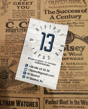 So you recognise the logo at 13 Bistrot in Fuerteventura