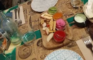 Rubbish photo, great ched board! at 13 Bistrot in Fuerteventura