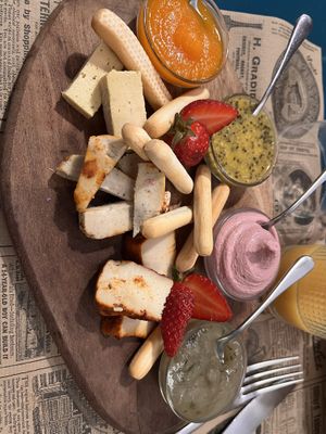 Vegan cheese board  at 13 Bistrot in Fuerteventura