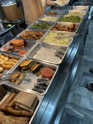 Mock meats, tofu, veggies  at Sān Yuán Zhāi 三元齋 in Tainan