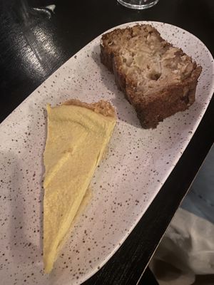 Dessert of the day: lemon pie and apple cake  at Superkelly in Ghent