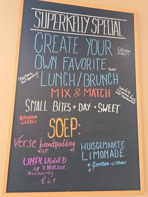 Menu at Superkelly in Ghent