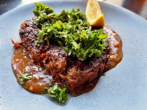 Verse seitansteak / jus / chimichurri at Superkelly in Ghent