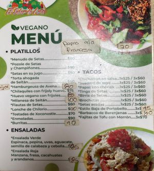 Menu actual   at El Sabor de Anita - Maybe closed in Guadalajara