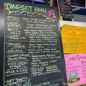 Budget Menu 😳 at Screaming Vegan in Roanoke