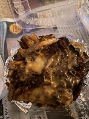 Vegan chili cheese fries  at Screaming Vegan in Roanoke