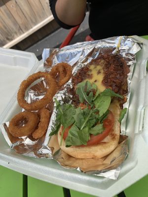 Chili cheese burger  at Screaming Vegan in Roanoke