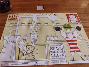 Cute mat at Mr Kale in Gran Canaria