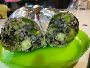 Burrito vegetariano at Burritos Street Tulum in Tulum