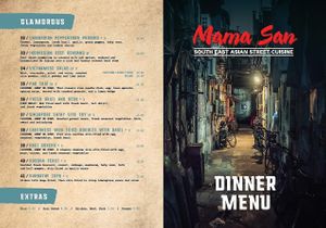 Menu at Mama San in Nelson