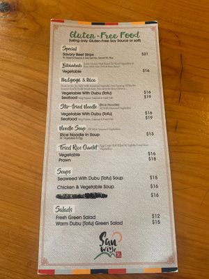 Vegan Menu at  Sanwiye Korean Cafe in Katoomba