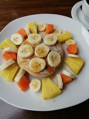 Vegane Pancakes at Thirema Coffee Shop and Restaurant in Tortuguero