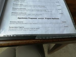 Veganes Frühstücksmenü at Thirema Coffee Shop and Restaurant in Tortuguero