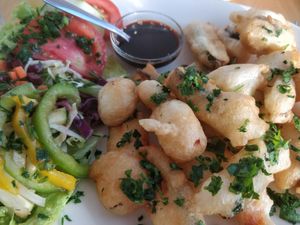 Vegetable tempura at La Salsa in La Gomera