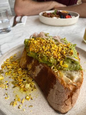 Smashed avocado at The Little Bay in Watermans Bay