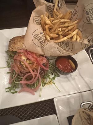 Aloha burger had fishy taste   at Prato 850 in Commack