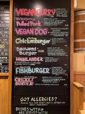 Food Menu at Mikkeller Morebeer in Amsterdam