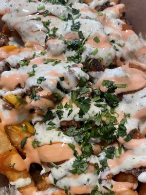 Loaded fries  at Purple Ocean Superfood Bar in Orlando