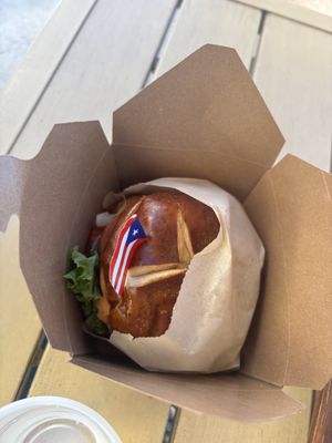 hallows burger   at Purple Ocean Superfood Bar in Orlando