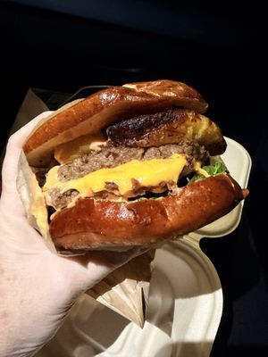 Domes burger  at Purple Ocean Superfood Bar in Orlando