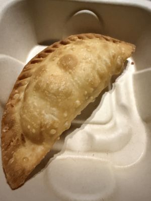 Empanada with Impossible meat  at Purple Ocean Superfood Bar in Orlando