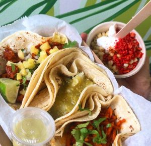 Tacos & esquite at Succulent Vegan Tacos in Nashville