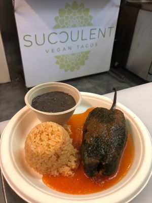 Chile relleno special  at Succulent Vegan Tacos in Nashville