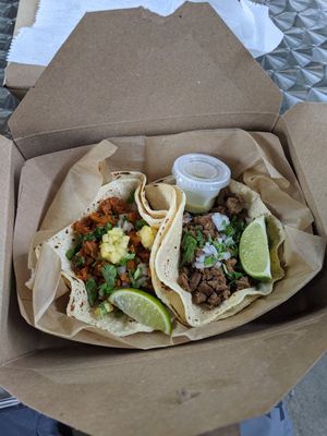 Al Pastor and Asada at Succulent Vegan Tacos in Nashville