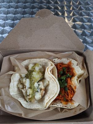 Papas and Tinga at Succulent Vegan Tacos in Nashville