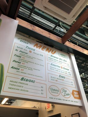 Menu  at Succulent Vegan Tacos in Nashville