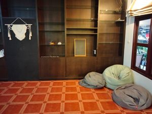 Bean bags at Reach Plant Based Kitchen in Phuket